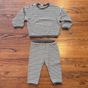 Quincy Mae striped waffle set 18-24